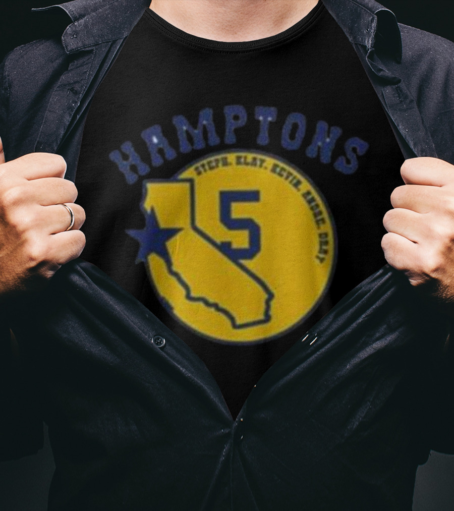 Golden State Hamptons 5 Steph Klay Kevin Andre Dray California Star T-Shirt