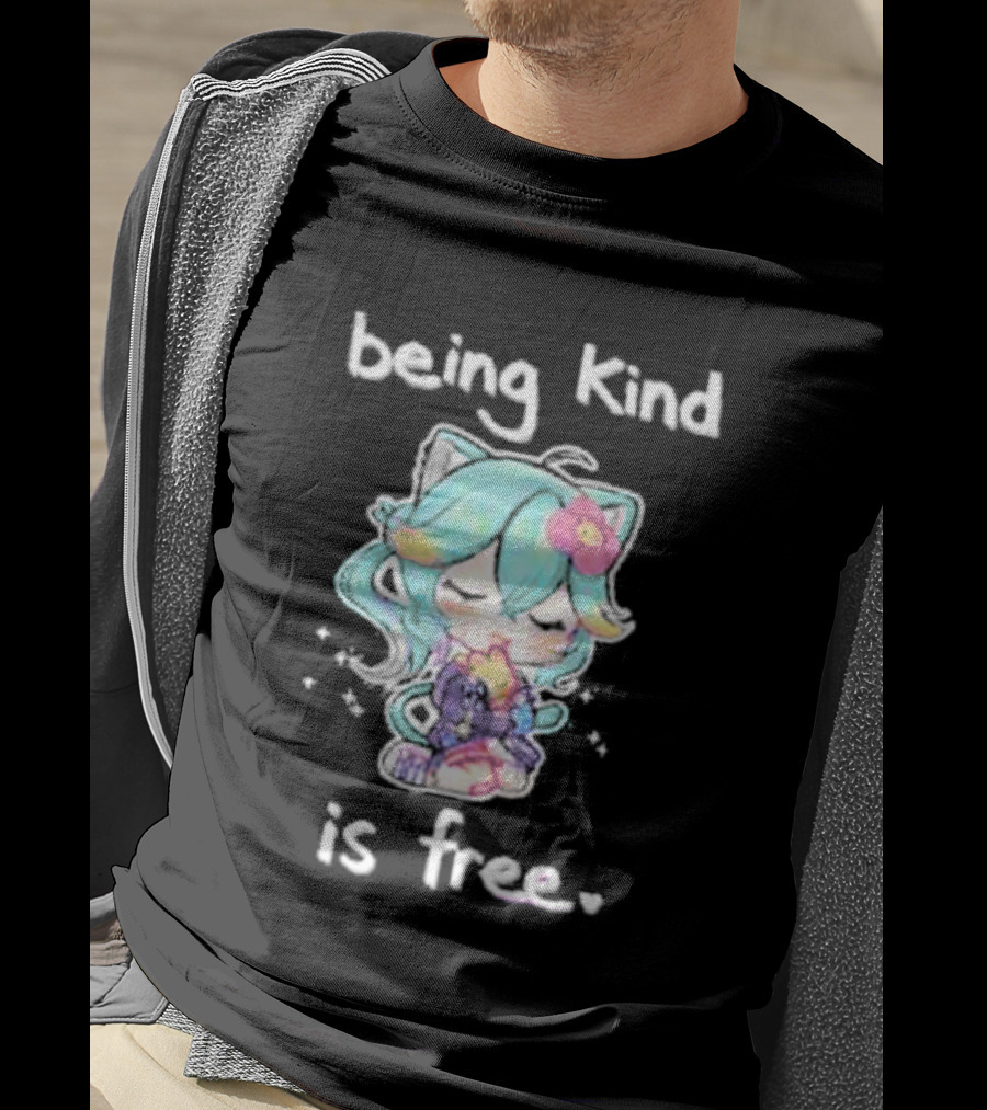 Being Kind Is Free Cute Anime Character Rosedoodles T-Shirt