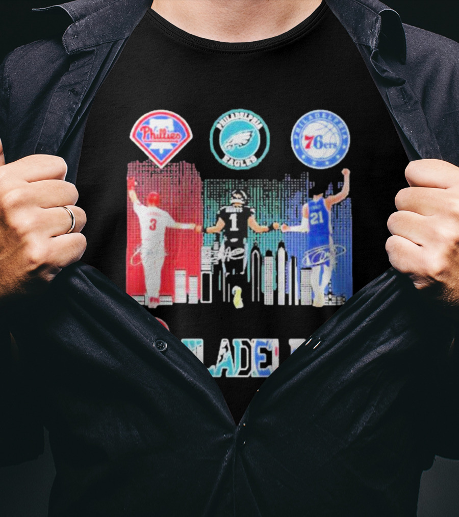 Philadelphia Phillies Eagles 76ers Harper T-Shirt