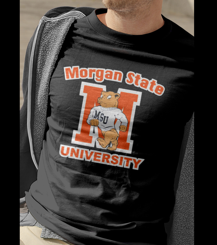 Morgan State University Bear MSU Sweater Logo Throwback T-Shirt