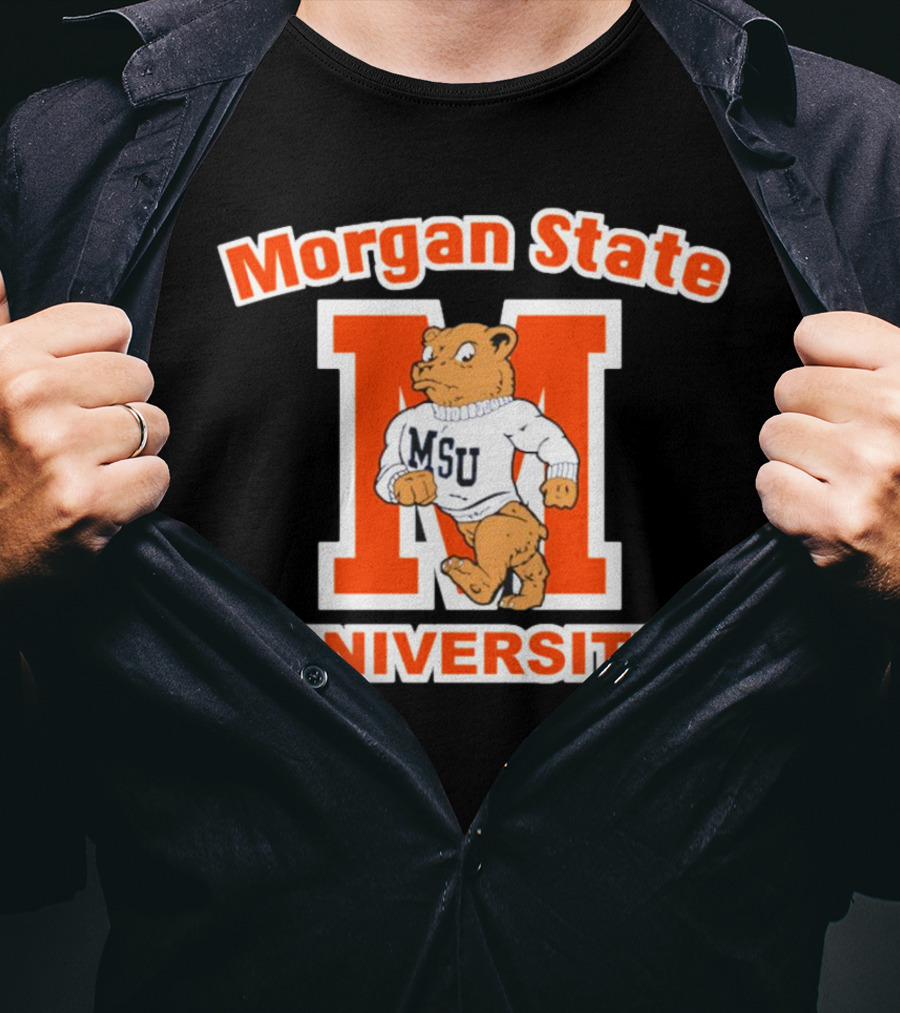 Morgan State University Bear MSU Sweater Logo Throwback T-Shirt