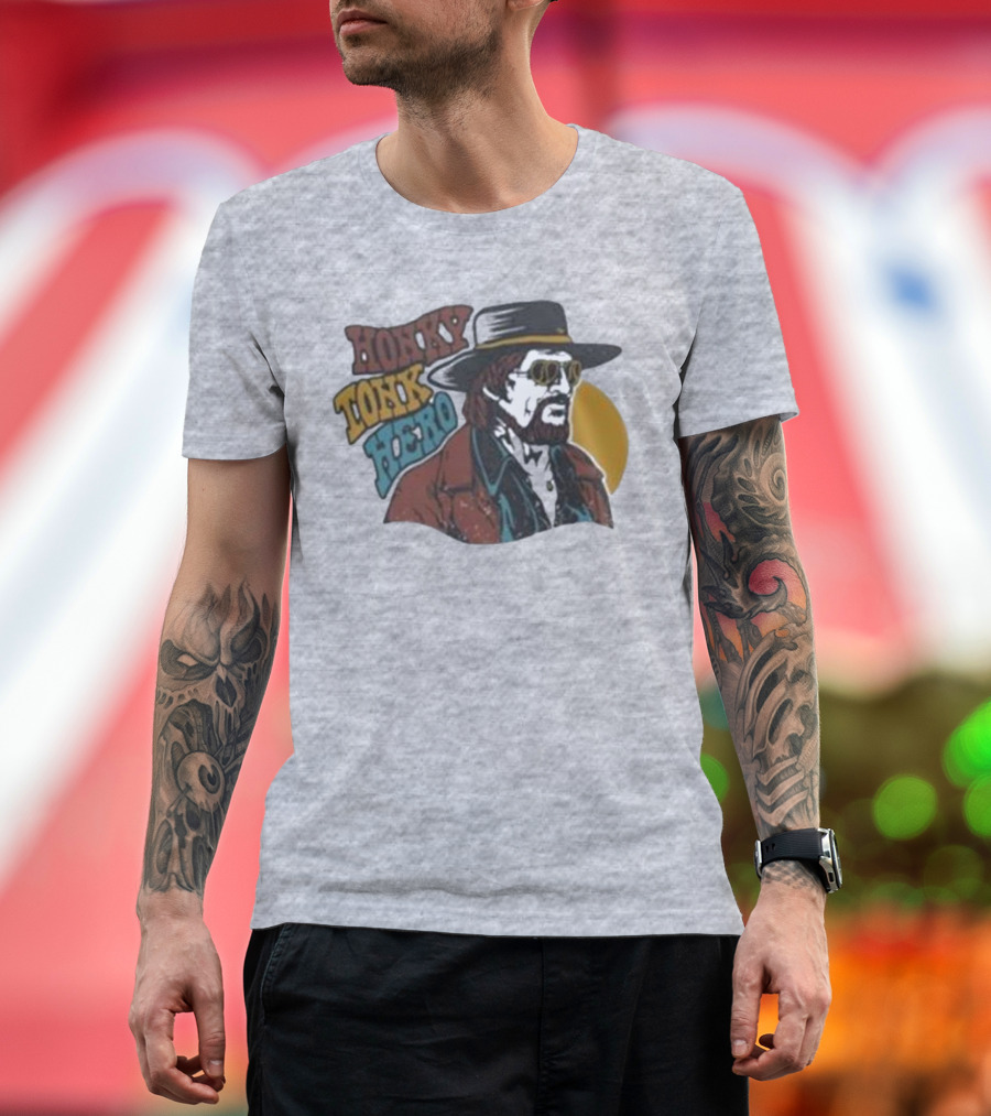 Waylon Jennings Merch Store Honky Tonk Hero T-Shirt