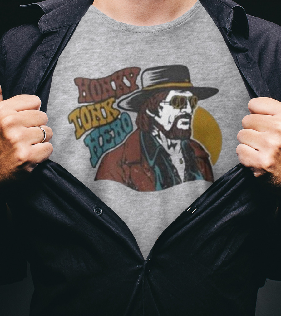 Waylon Jennings Merch Store Honky Tonk Hero T-Shirt