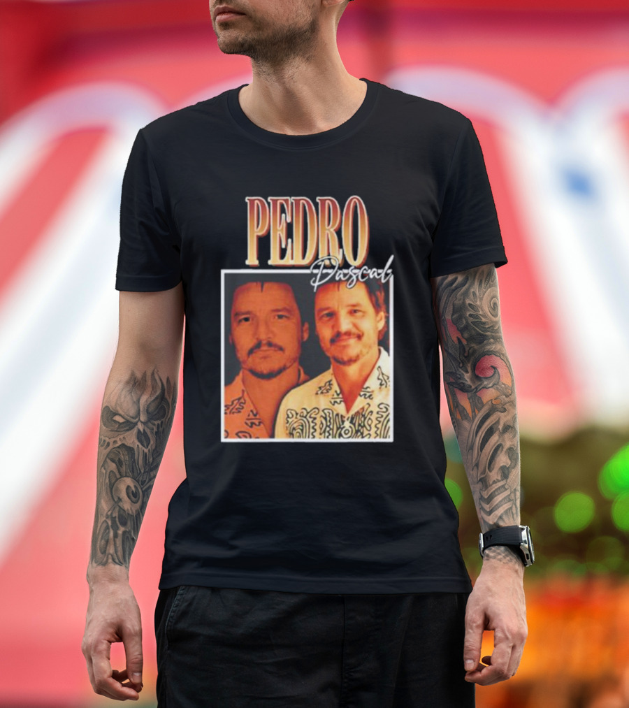 Pedro Pascal Retro 90s Style Vintage Portraits T-Shirt