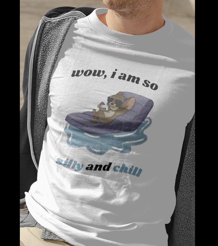 Wow I Am So Silly And Chill Relaxing Sunglasses Pool Float Mouse T-Shirt
