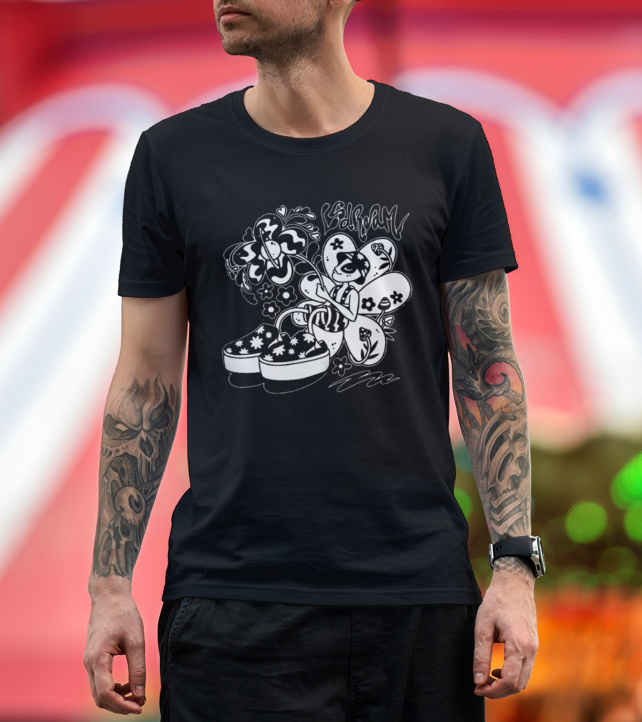 LSDREAM Merch Intergalactic Bloom Groovy Fairy with Floral Sneakers T-Shirt