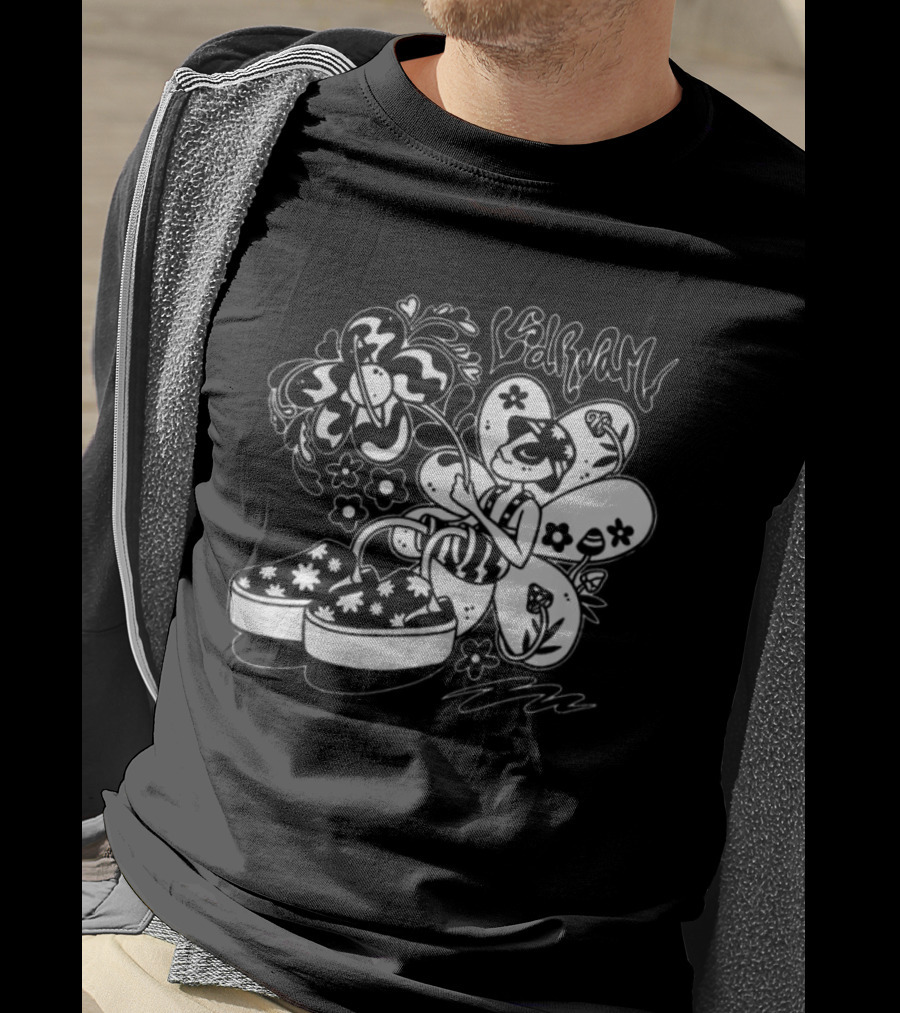 LSDREAM Merch Intergalactic Bloom Groovy Fairy With Floral Sneakers T-Shirt