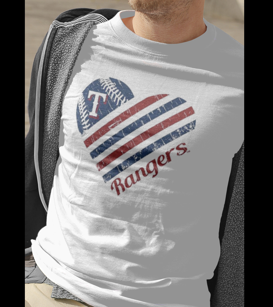 Texas Rangers Heart Design G-III 4Her By Carl Banks T-Shirt