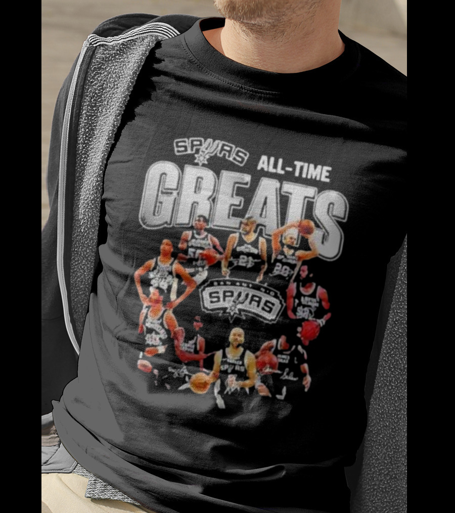 Spurs All-Time Greats San Antonio Legends NBA T-Shirt
