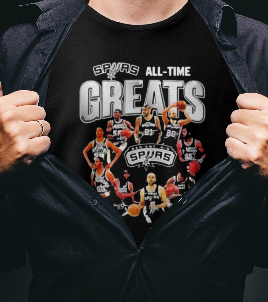 Spurs All-Time Greats San Antonio Legends NBA T-Shirt