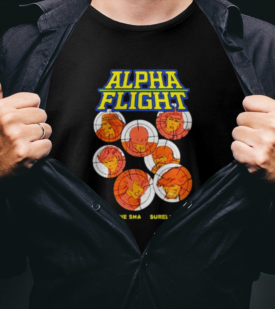 Alpha Flight Marvel Comic Art Team Characters T-Shirt