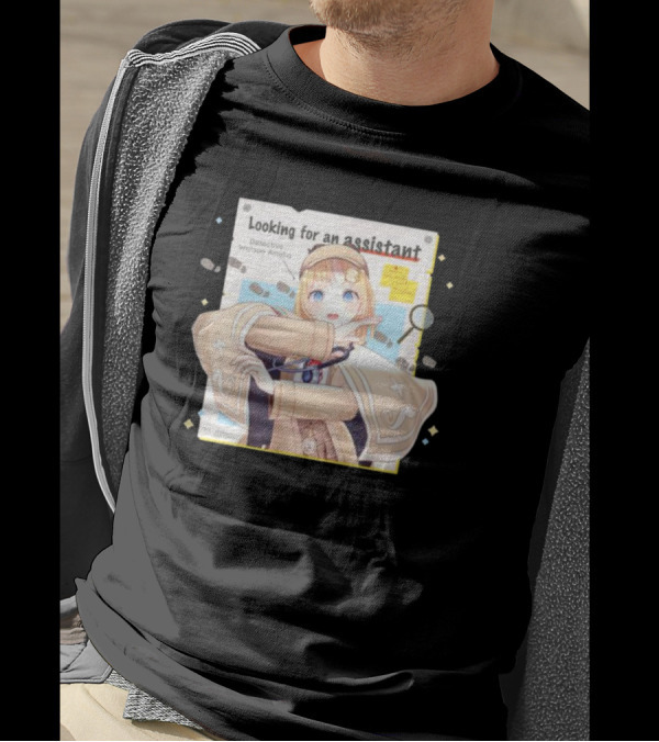 Detective Watson Amelia Looking For An Assistant Magnifying Glass And Notes T-Shirt