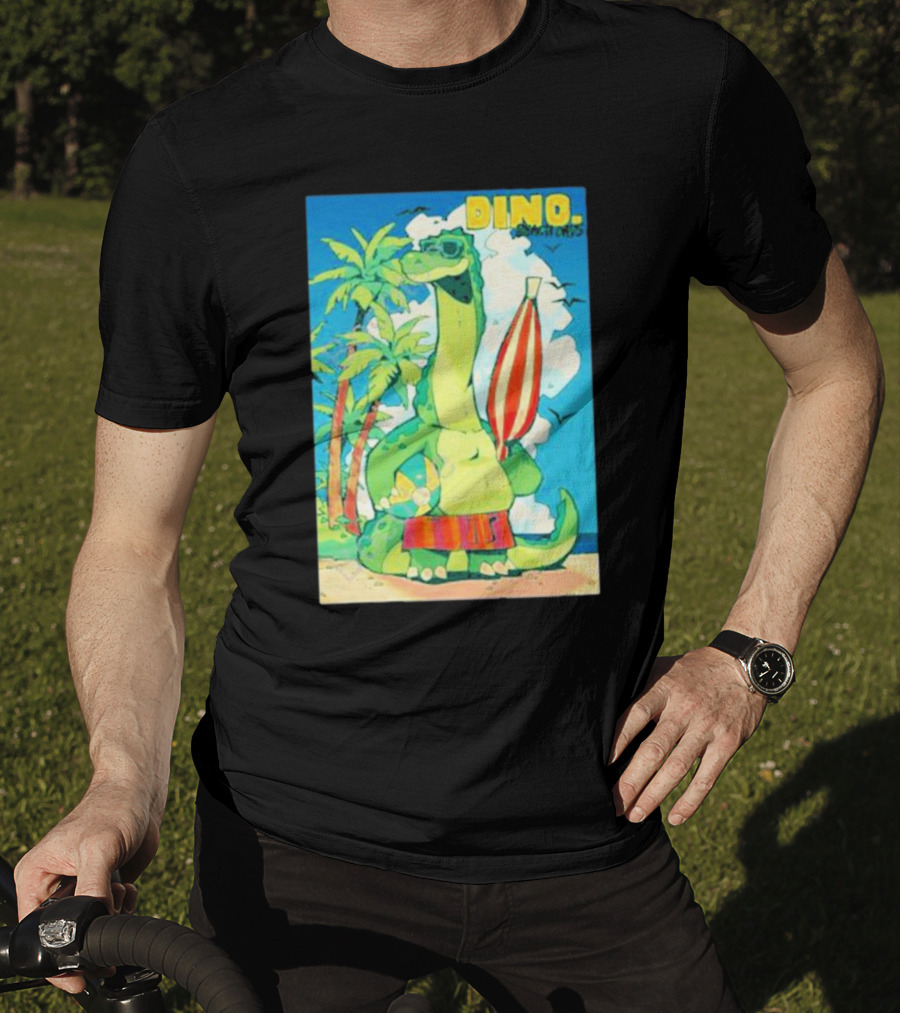 Dino Beach Days Noodle Shop Adventures T-Shirt