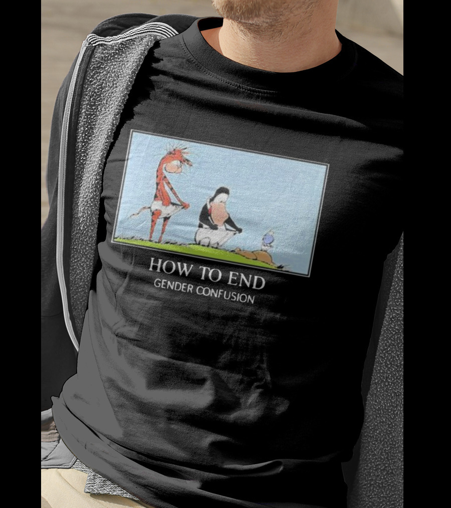 How To End Gender Confusion Calvin Hobbes Peanuts T-Shirt