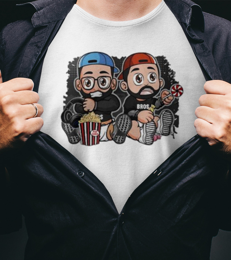 JK Bros Caca Babies Popcorn Lollipop Cap Duo Bros T-Shirt