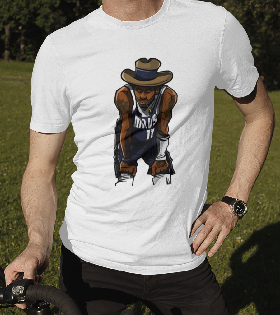 Kyriewrld Merch Cowboy Kai Mavs 11 Basketball Cartoon T-Shirt