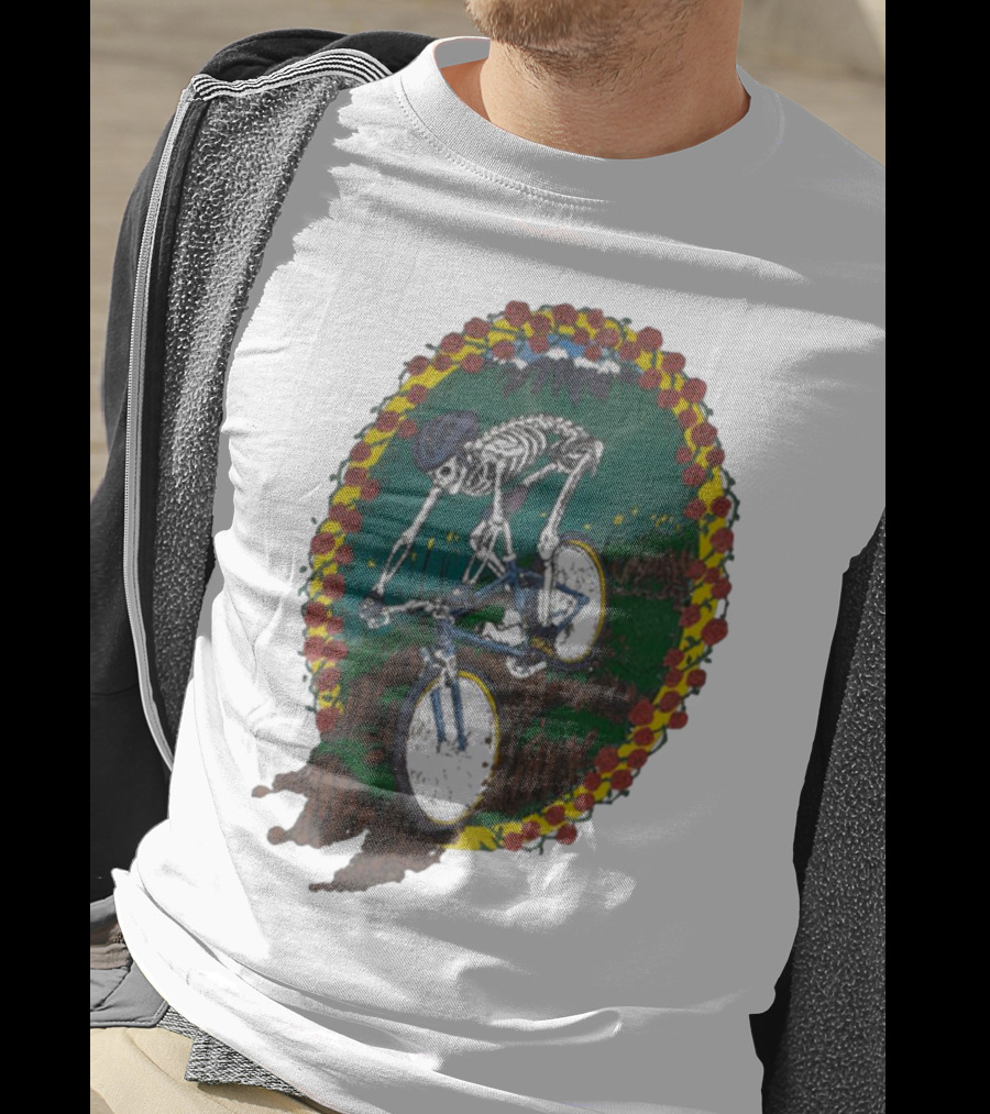 Shred Head Activewear Skeleton Biking Cropped T-Shirt