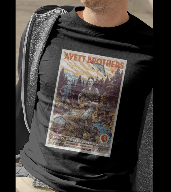 Avett Brothers Live White River Amphitheatre Auburn Washington Event T-Shirt