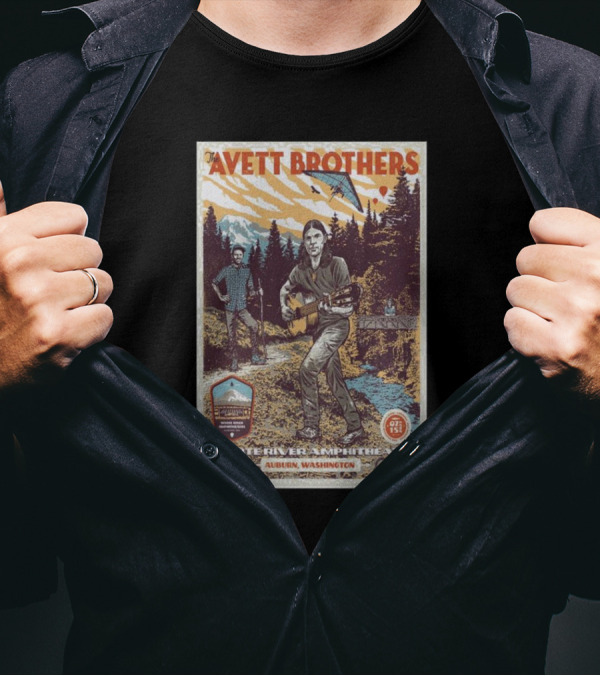 Avett Brothers Live White River Amphitheatre Auburn Washington Event T-Shirt