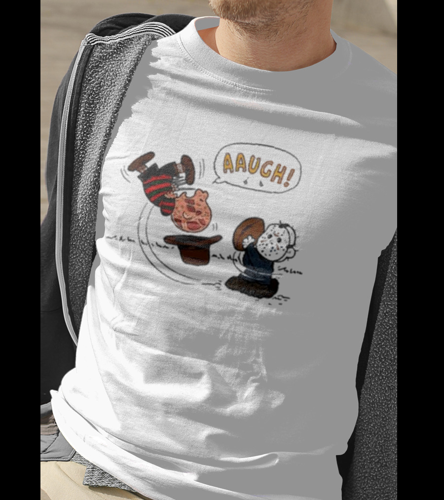 Aaugh Freddy Charlie Brown Halloween Mashup T-Shirt