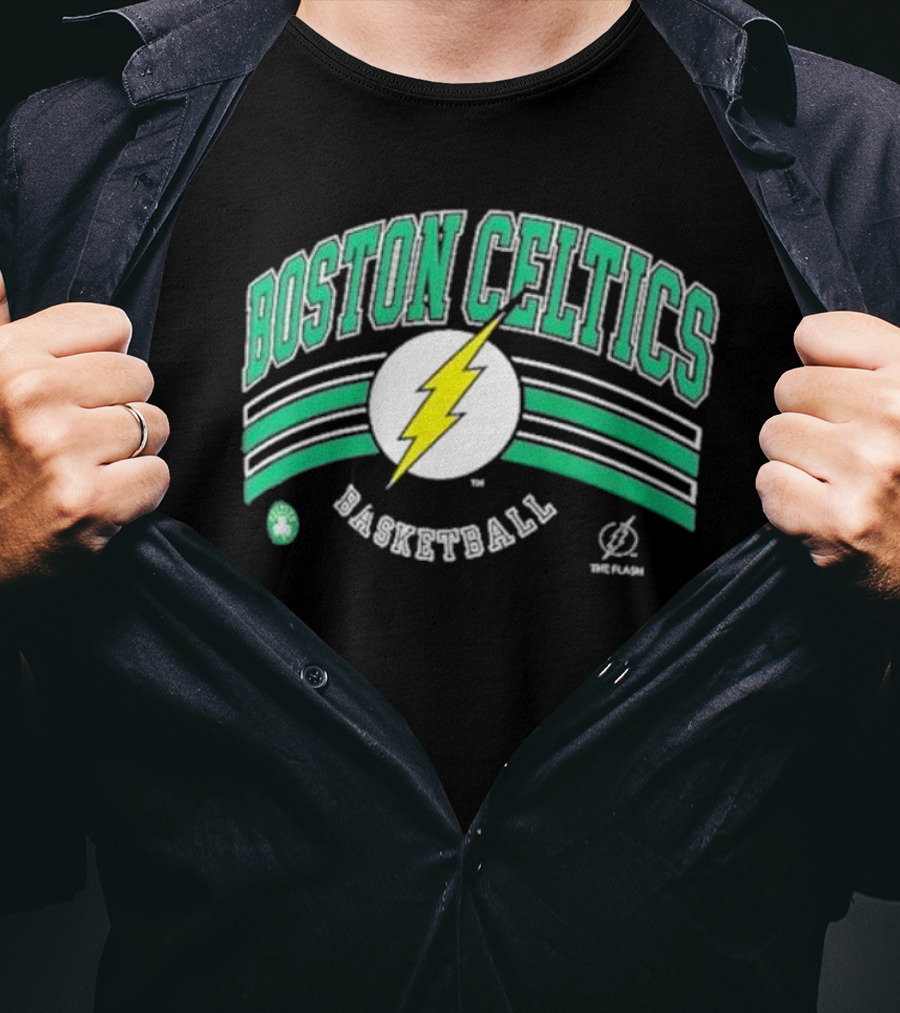Boston Celtics The Flash Basketball Lightning T-Shirt