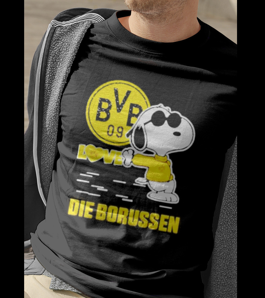 Snoopy Love BVB 09 Die Borussen Football Soccer T-Shirt