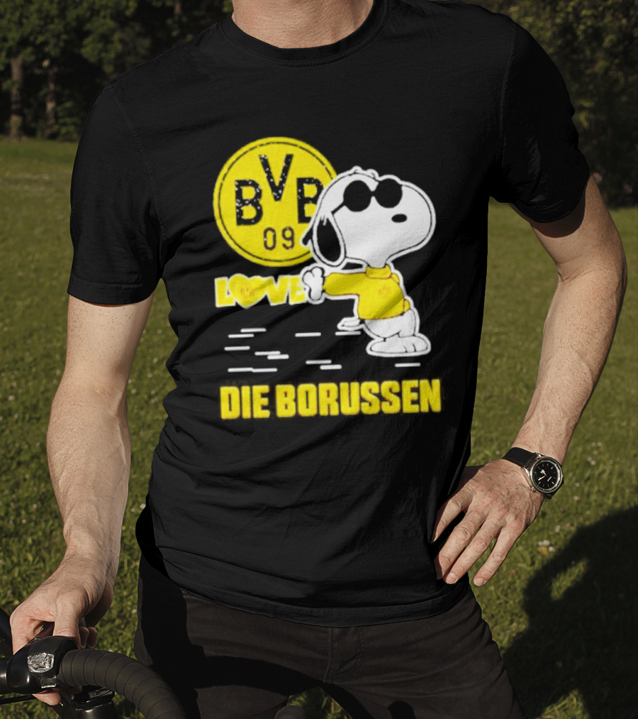 Snoopy Love BVB 09 Die Borussen Football Soccer T-Shirt