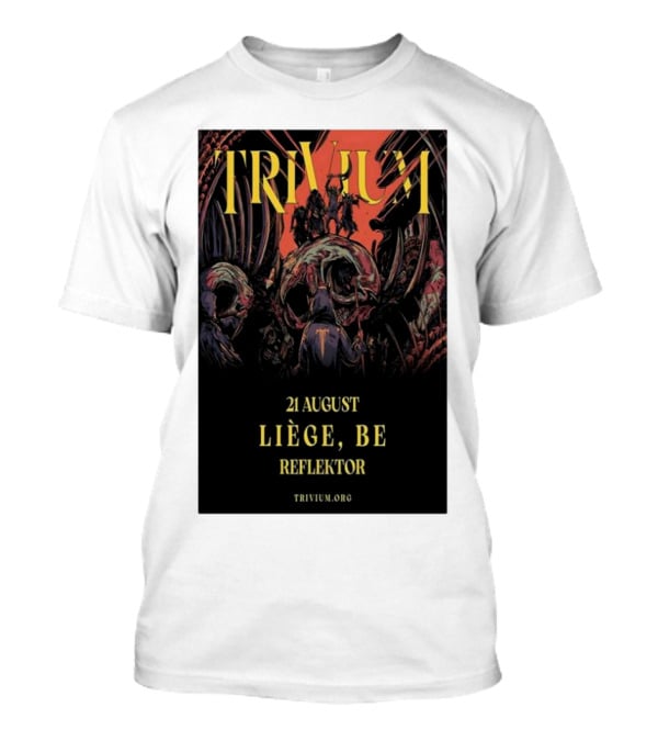 Trivium 21 August Liège BE Reflektor Concert Event T-Shirt
