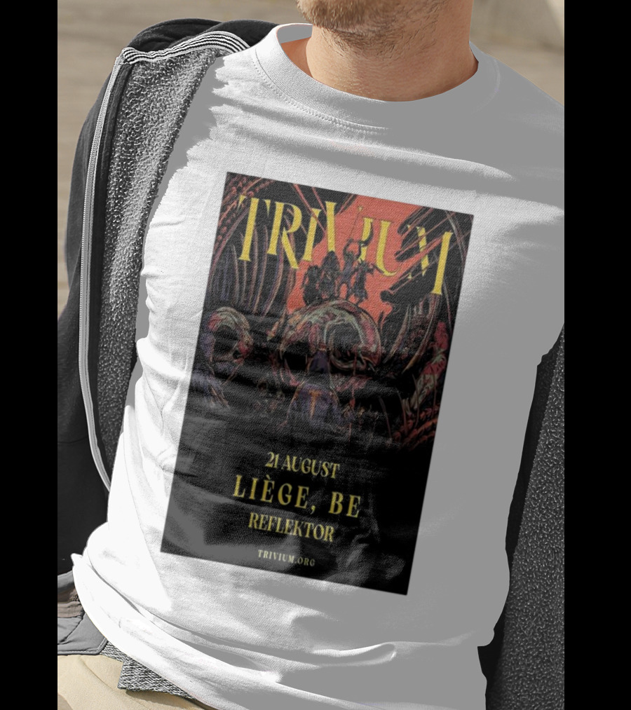 Trivium 21 August Liège BE Reflektor Concert Event T-Shirt