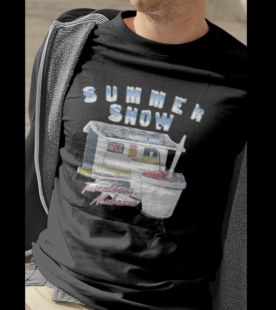 Summer Snow Tuscaloosa Alabama Open Shaved Ice Cups T-Shirt