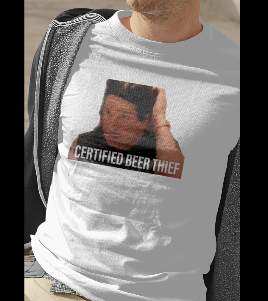 CERTIFIED BEER THIEF Iconic Celebrity Image T-Shirt
