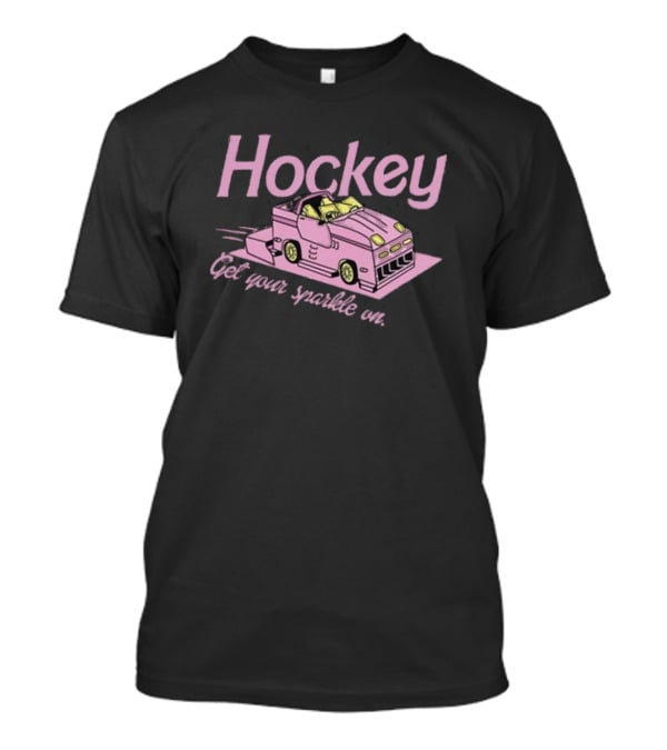 Hockey Get Your Sparkle On Pink Car T-Shirt