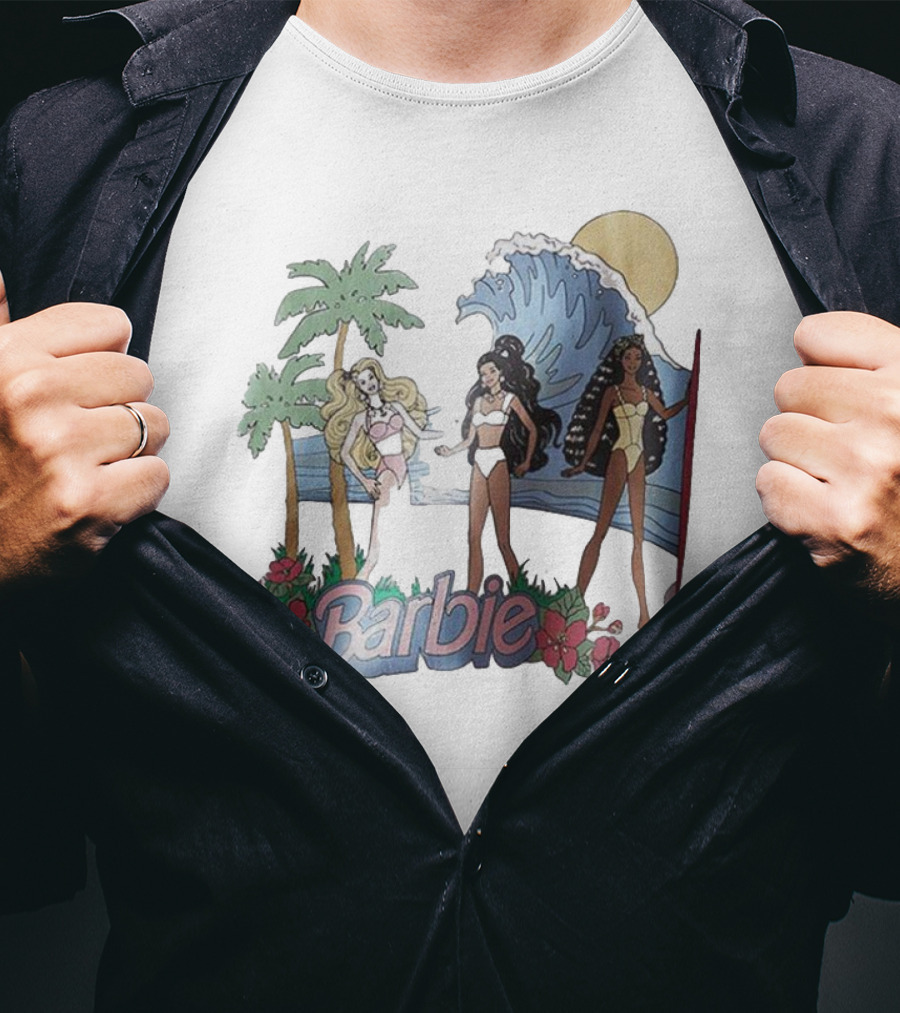 Barbie Tropical Surf Wave Blossom T-Shirt