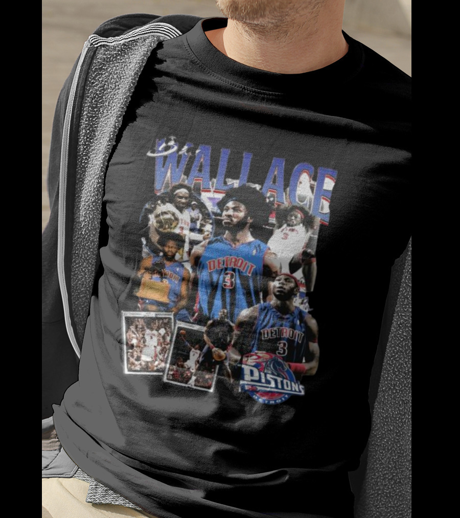 Ben Wallace Detroit Pistons Basketball Legends Collage T-Shirt