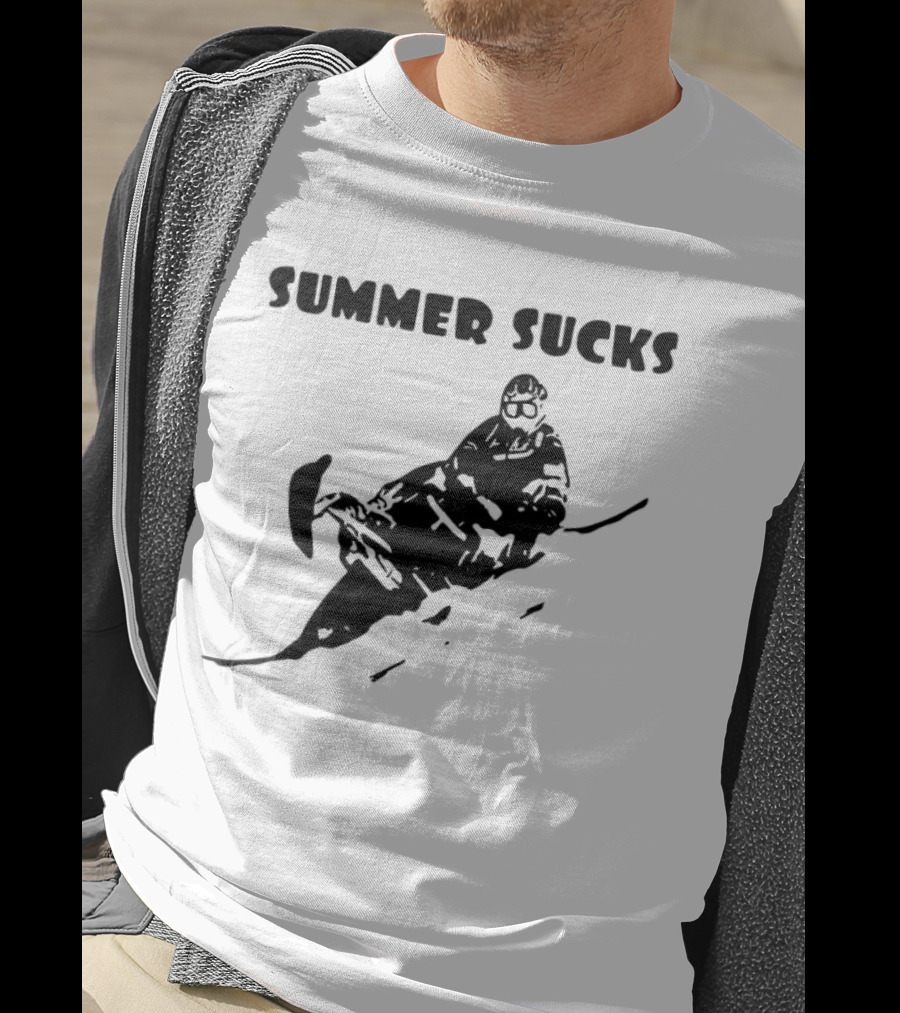 Snowmobile Rider Declares Summer Sucks T-Shirt