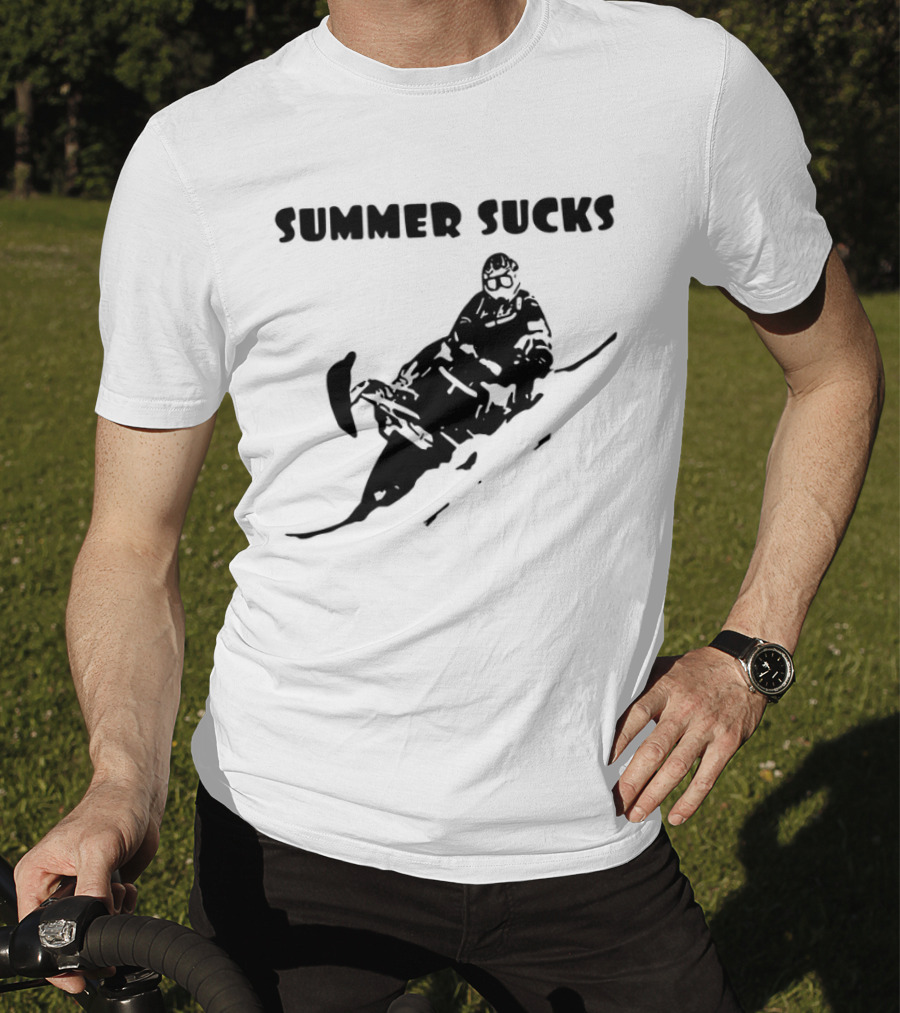 Snowmobile Rider Declares Summer Sucks T-Shirt
