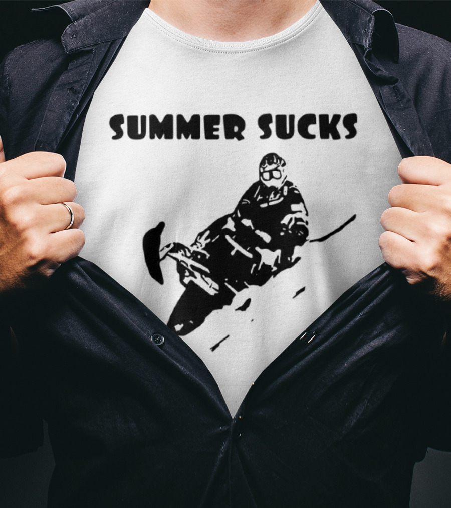 Snowmobile Rider Declares Summer Sucks T-Shirt