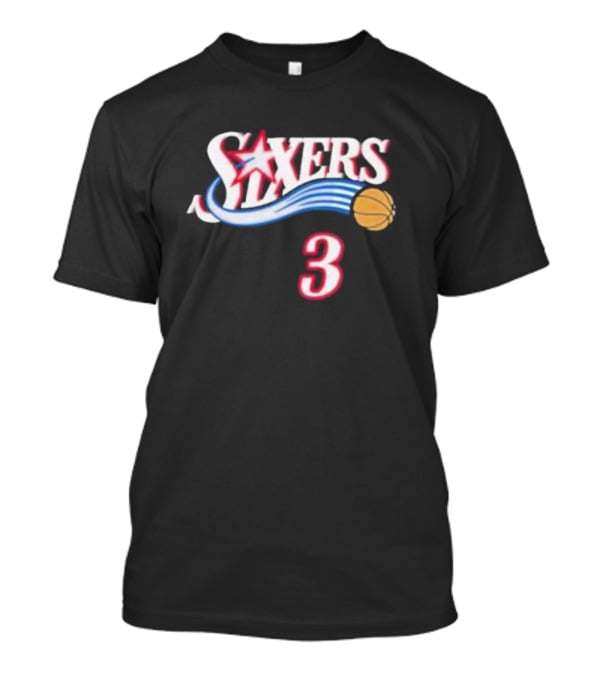 Mitchell Ness Allen Iverson Philadelphia 76ers Basketball 3 T-Shirt
