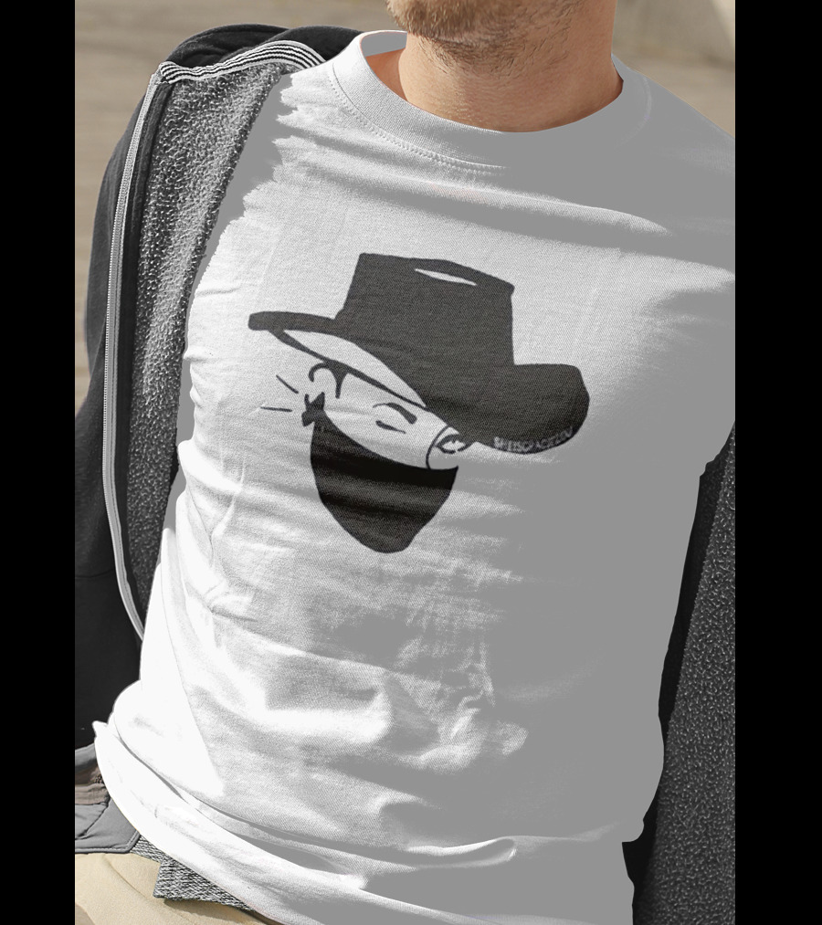Sheisgracielou Cowboy Hat Mask Design Two Sided T-Shirt