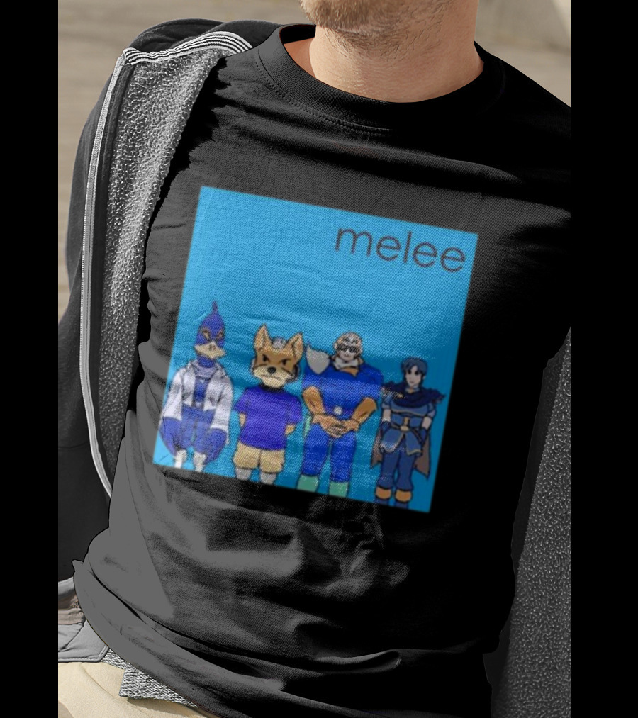 Start GG Shop Melee Blue Album Video Game Characters T-Shirt
