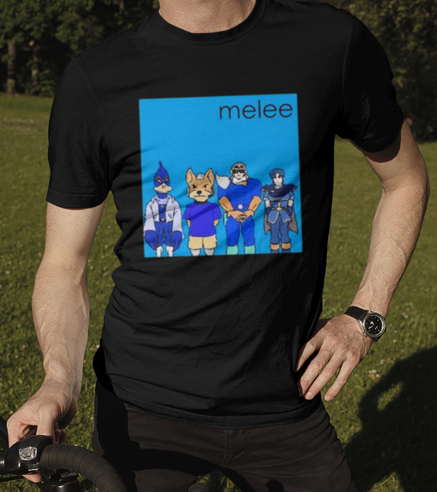 Start GG Shop Melee Blue Album Video Game Characters T-Shirt