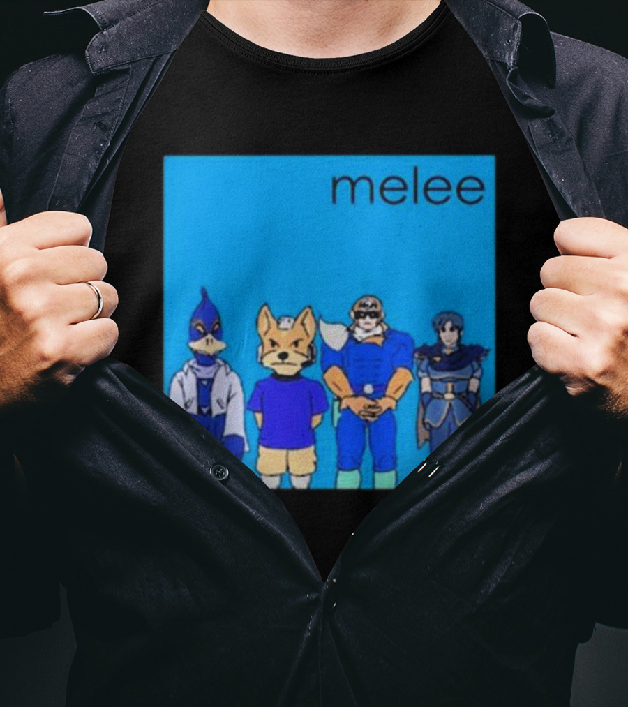 Start GG Shop Melee Blue Album Video Game Characters T-Shirt