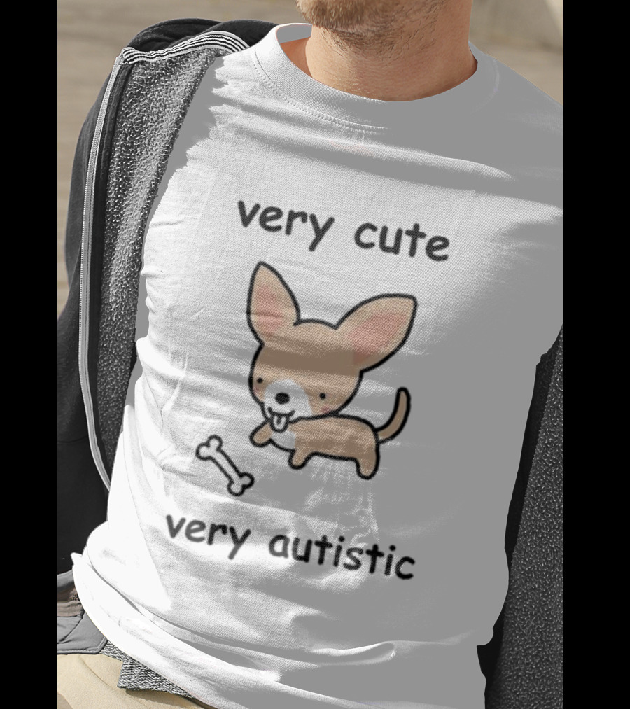 Very Cute Very Autistic Dog With Bone T-Shirt
