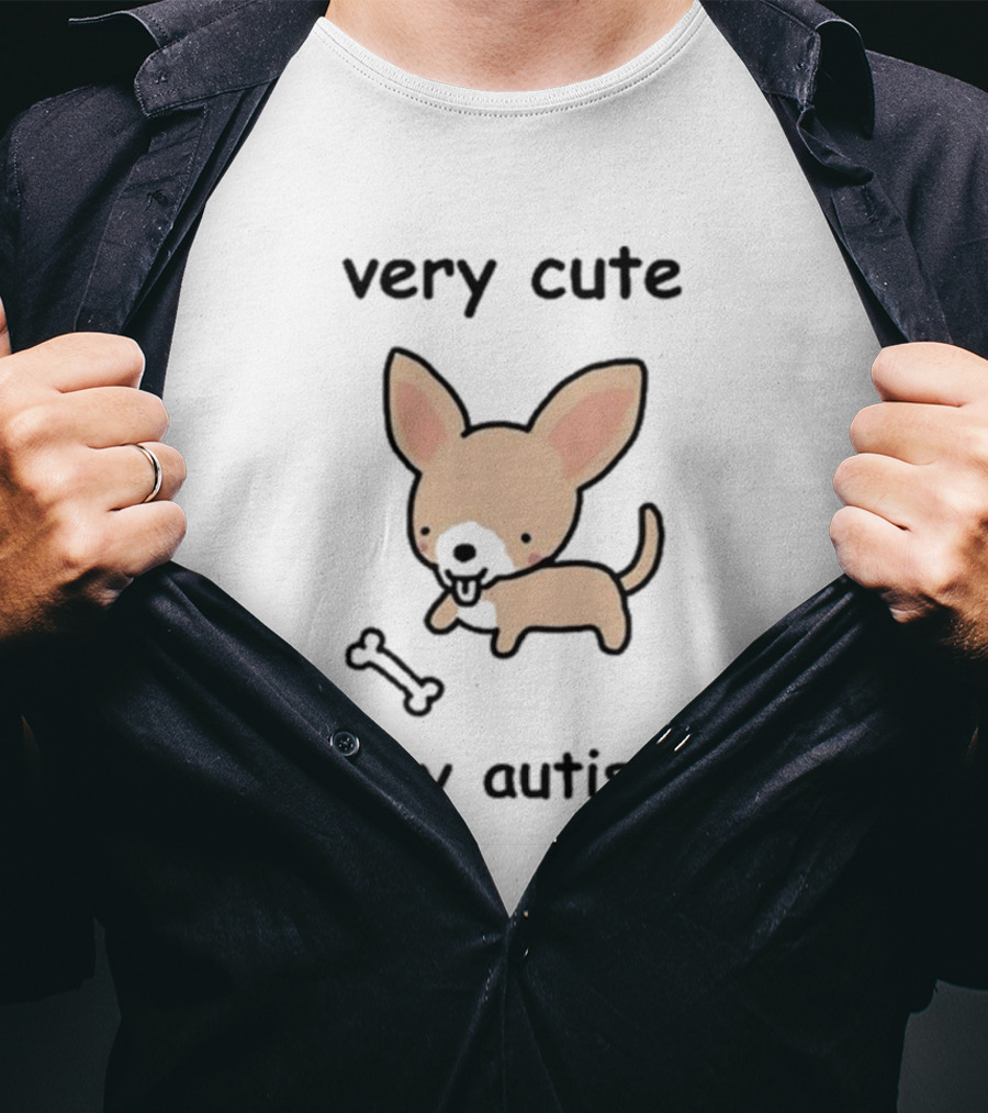 Very Cute Very Autistic Dog With Bone T-Shirt