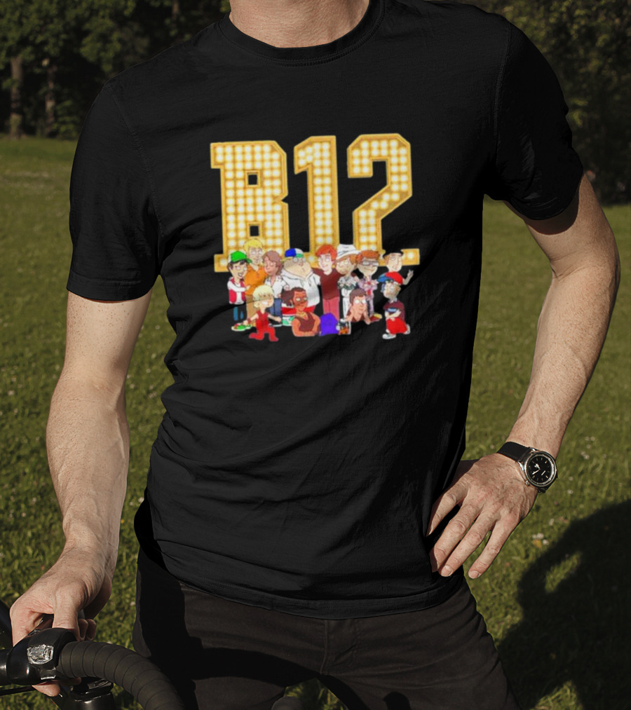 B12 Boys 12 Comic Con Animated Characters Ensemble T-Shirt