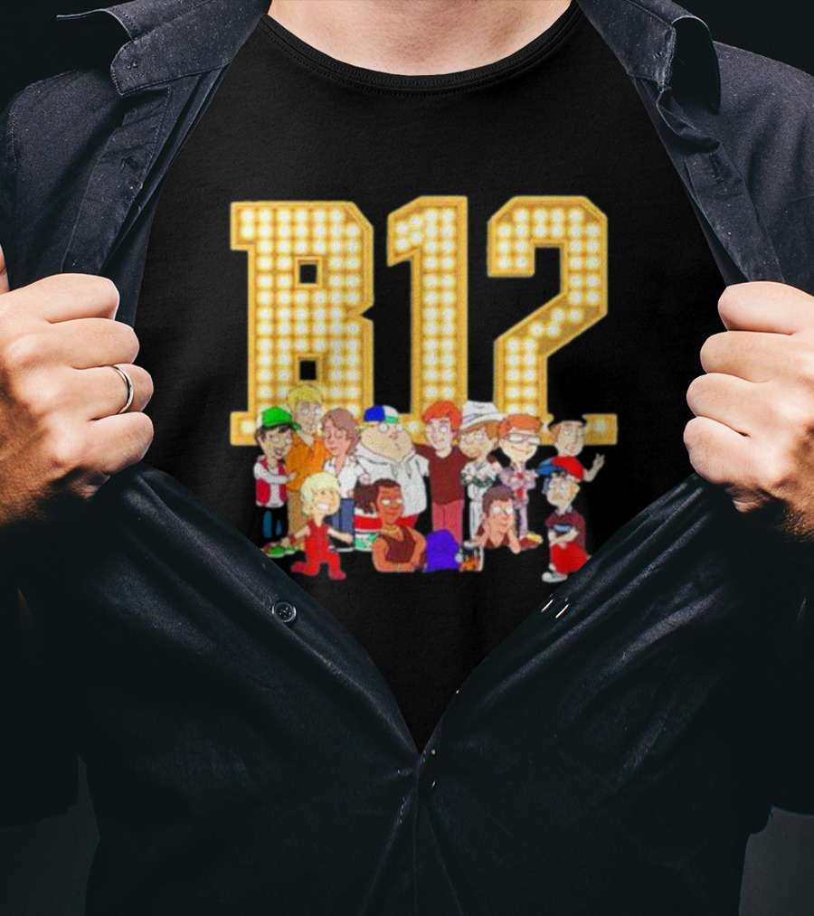 B12 Boys 12 Comic Con Animated Characters Ensemble T-Shirt