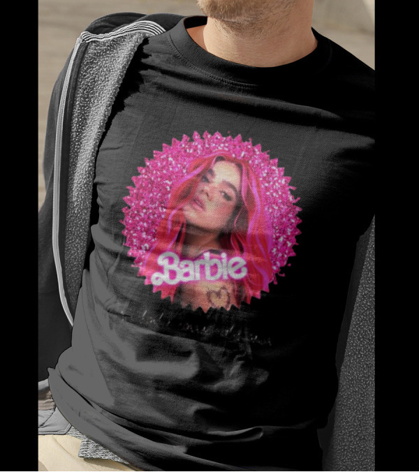 Karol G Barbie Glitter Portrait This Barbie Cannot Calm Down T-Shirt
