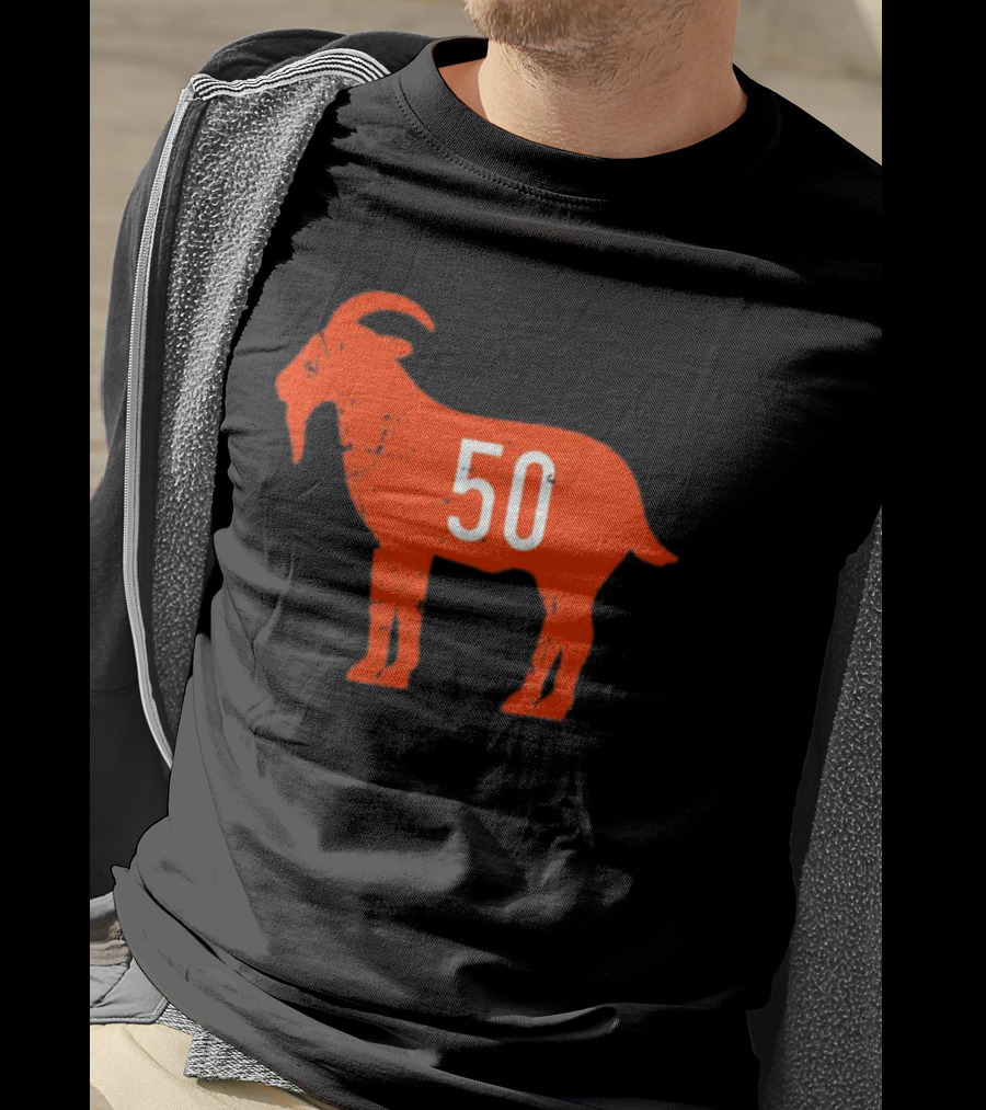 Mike Singletary Goat 50 Chicago Football Fan Iconic Number Legend T-Shirt
