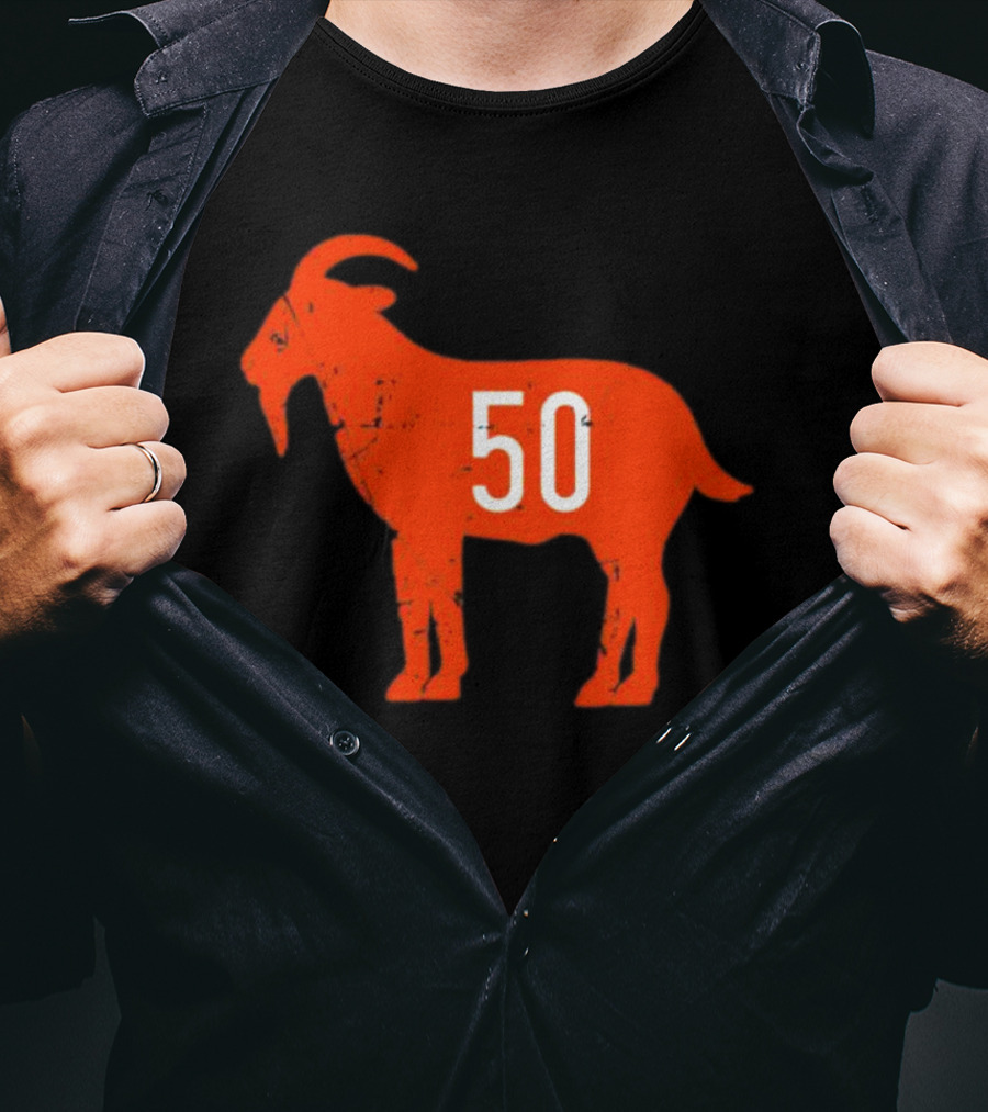 Mike Singletary Goat 50 Chicago Football Fan Iconic Number Legend T-Shirt