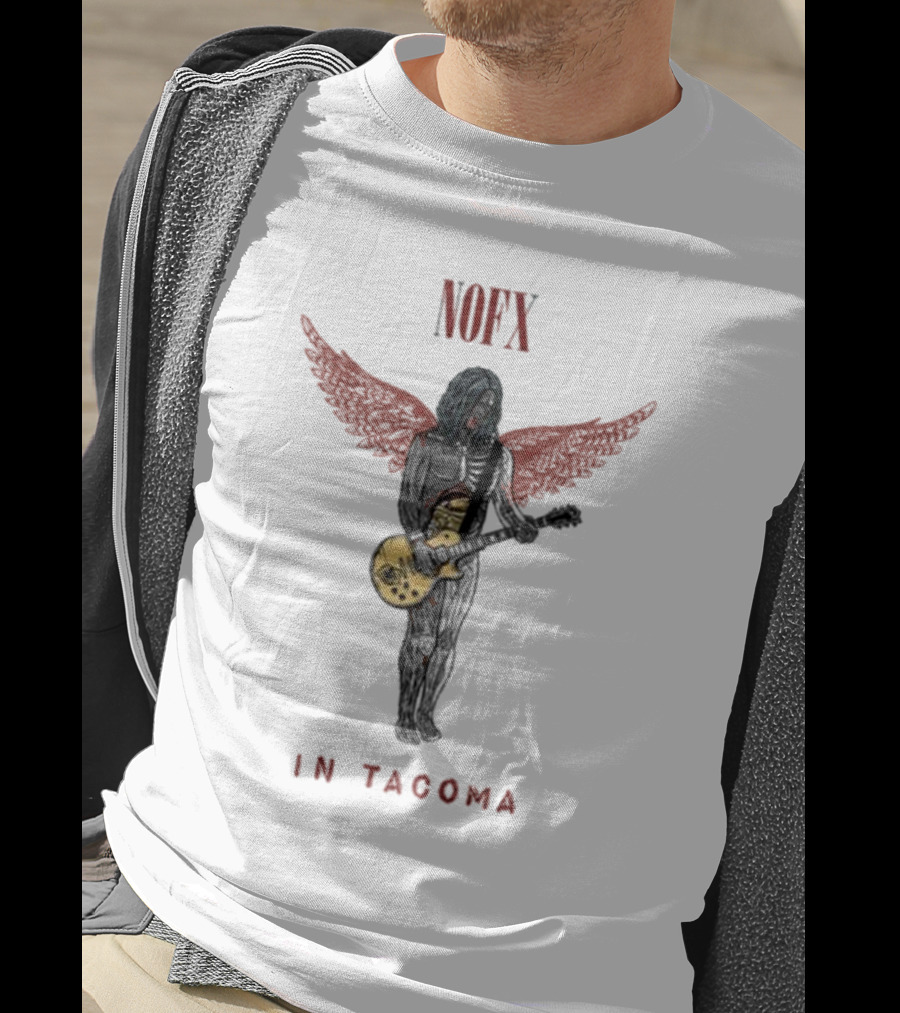 NOFX In Tacoma Angel Winged Guitarist T-Shirt